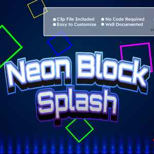 Neon Block Splash 游戏 - 益智游戏 - HTML5， Android Construct 3 游戏